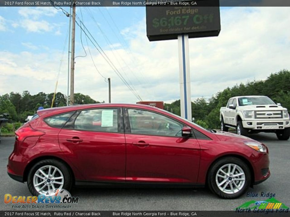 2017 Ford Focus SE Hatch Ruby Red / Charcoal Black Photo #6