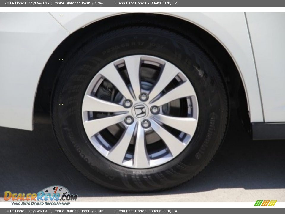 2014 Honda Odyssey EX-L White Diamond Pearl / Gray Photo #31
