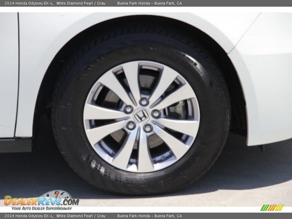 2014 Honda Odyssey EX-L White Diamond Pearl / Gray Photo #32