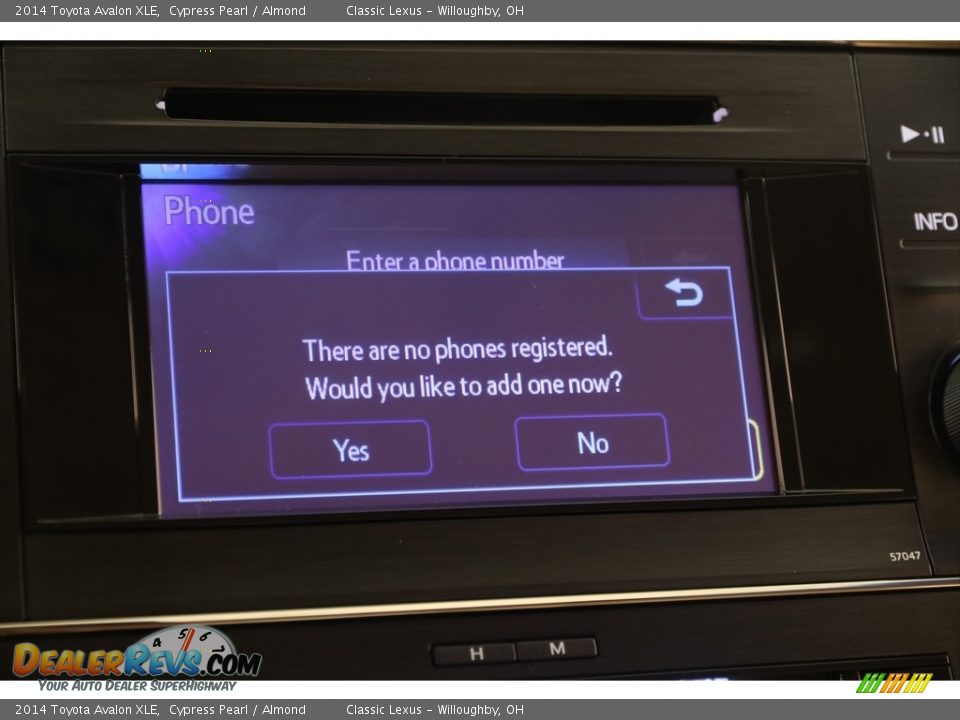 2014 Toyota Avalon XLE Cypress Pearl / Almond Photo #13