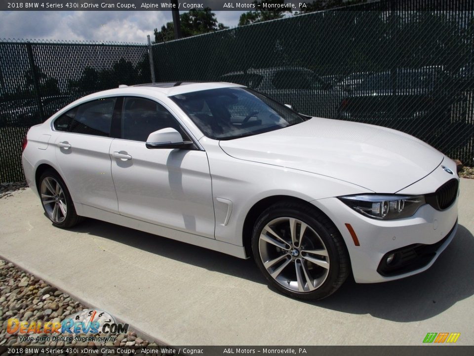 2018 BMW 4 Series 430i xDrive Gran Coupe Alpine White / Cognac Photo #1