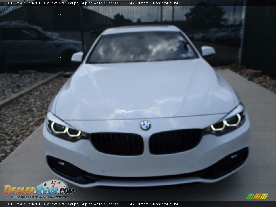2018 BMW 4 Series 430i xDrive Gran Coupe Alpine White / Cognac Photo #6