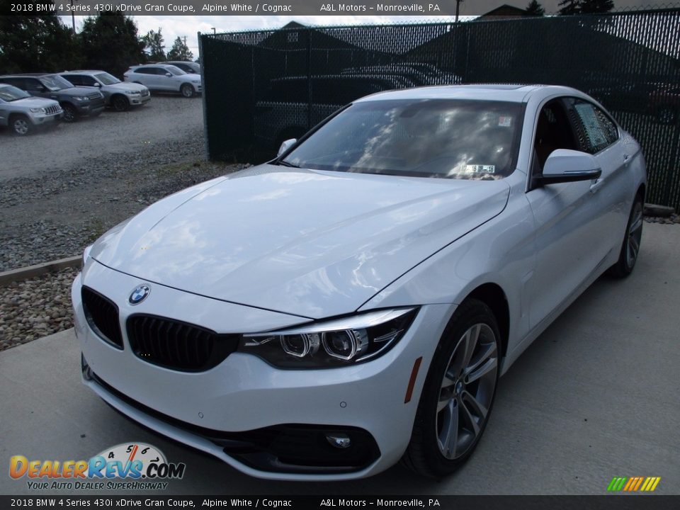 2018 BMW 4 Series 430i xDrive Gran Coupe Alpine White / Cognac Photo #7