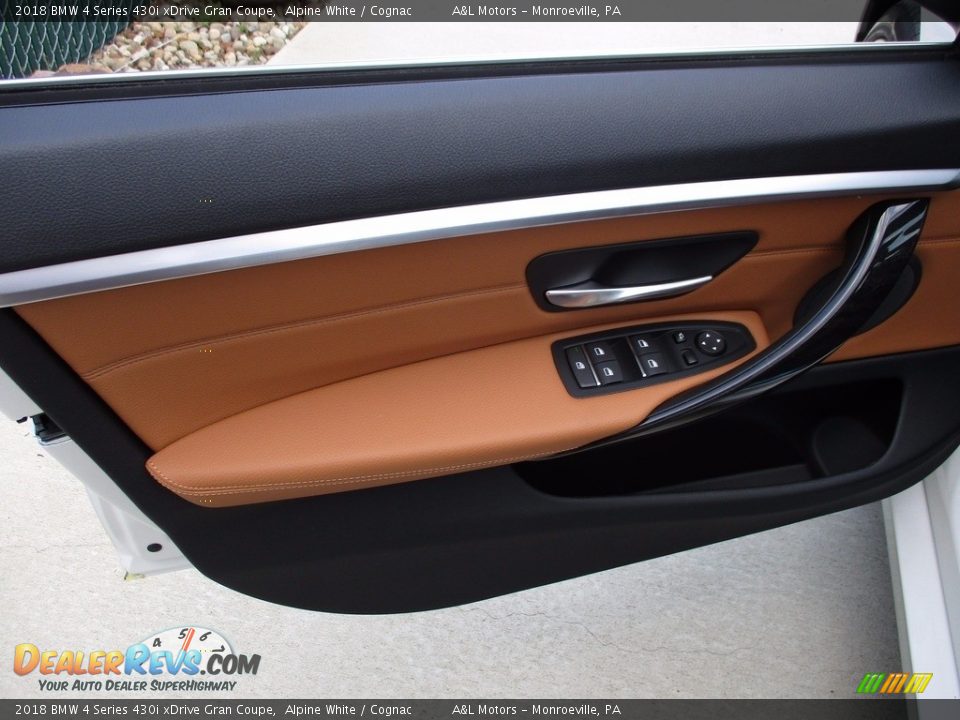 2018 BMW 4 Series 430i xDrive Gran Coupe Alpine White / Cognac Photo #8