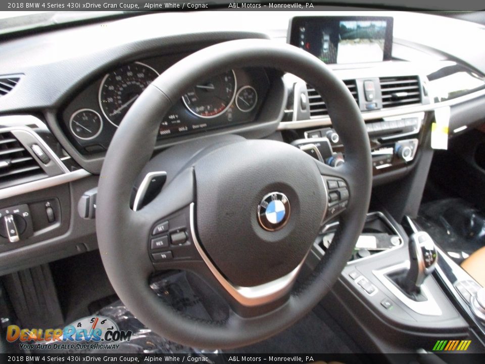 2018 BMW 4 Series 430i xDrive Gran Coupe Alpine White / Cognac Photo #12