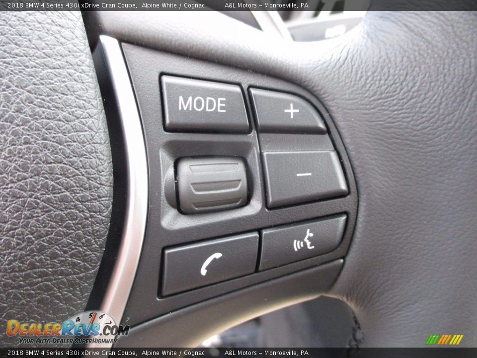 2018 BMW 4 Series 430i xDrive Gran Coupe Alpine White / Cognac Photo #16