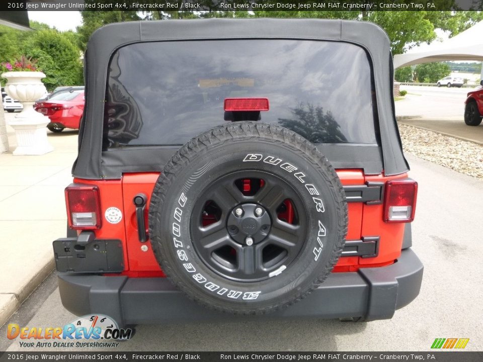 2016 Jeep Wrangler Unlimited Sport 4x4 Firecracker Red / Black Photo #8