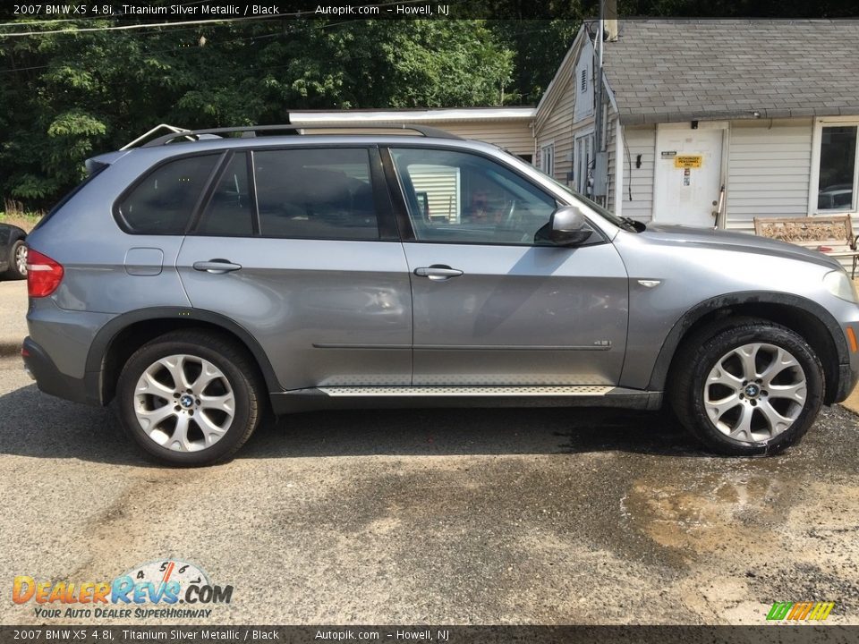 2007 BMW X5 4.8i Titanium Silver Metallic / Black Photo #2