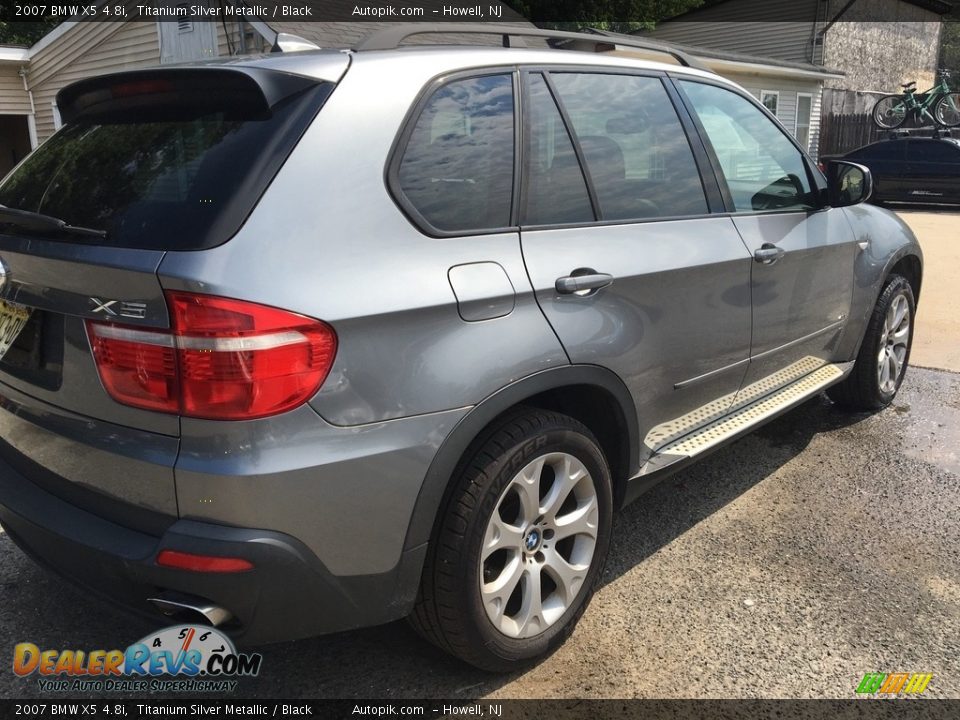 2007 BMW X5 4.8i Titanium Silver Metallic / Black Photo #3