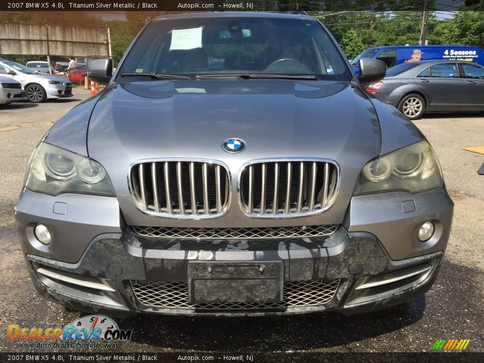 2007 BMW X5 4.8i Titanium Silver Metallic / Black Photo #4