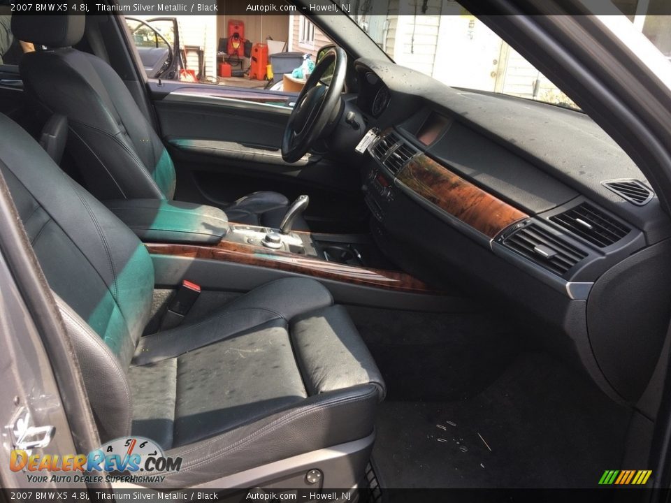 2007 BMW X5 4.8i Titanium Silver Metallic / Black Photo #11