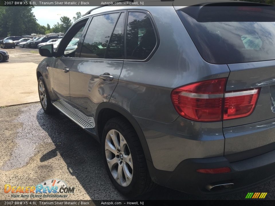 2007 BMW X5 4.8i Titanium Silver Metallic / Black Photo #12