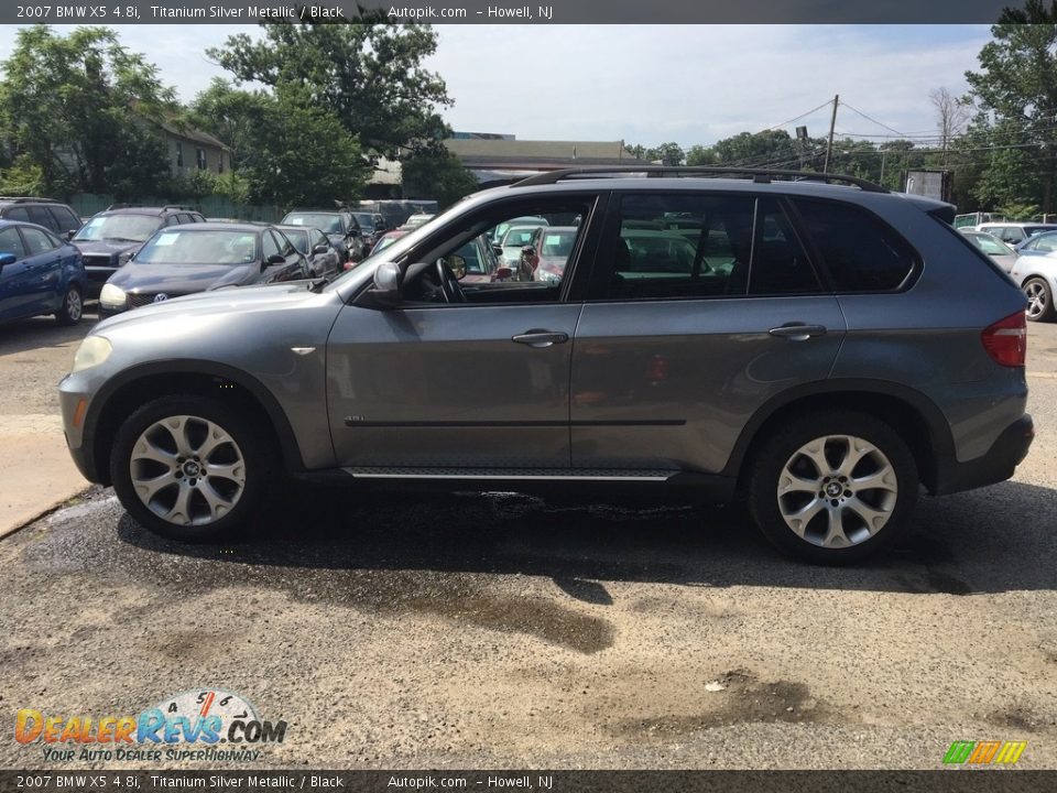 2007 BMW X5 4.8i Titanium Silver Metallic / Black Photo #13