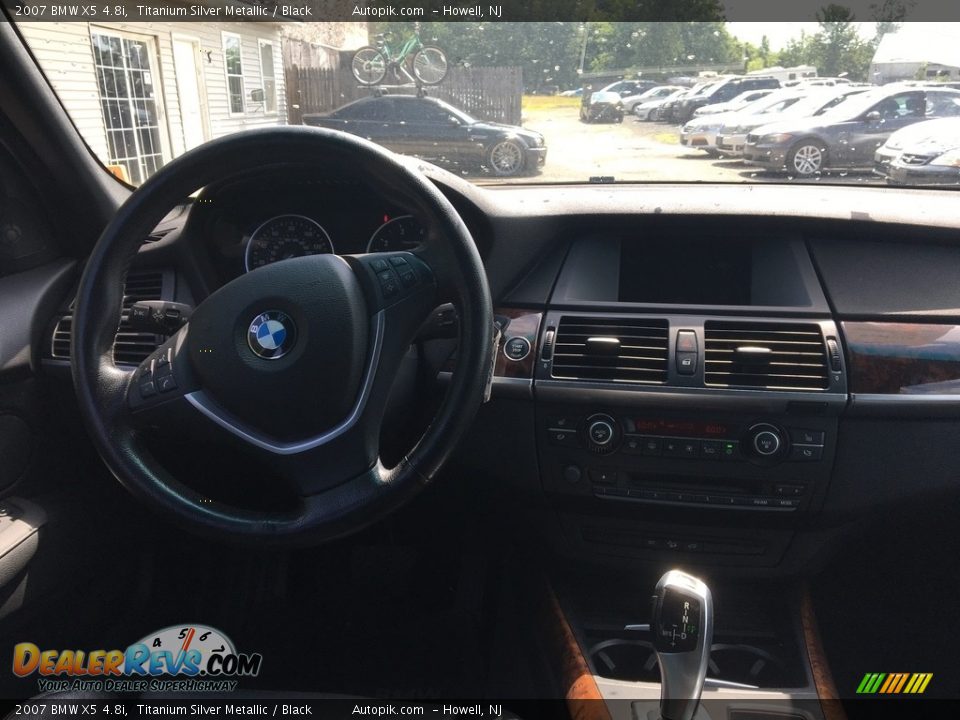 2007 BMW X5 4.8i Titanium Silver Metallic / Black Photo #15