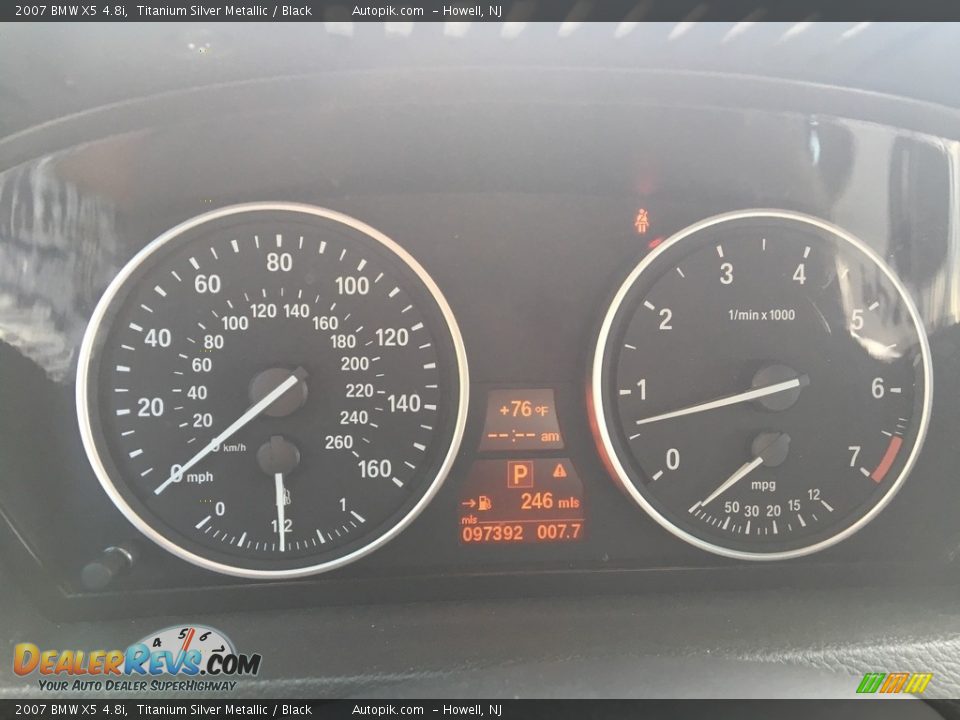 2007 BMW X5 4.8i Titanium Silver Metallic / Black Photo #18