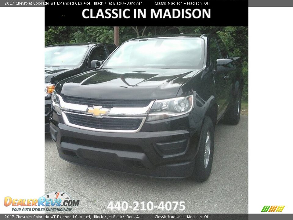2017 Chevrolet Colorado WT Extended Cab 4x4 Black / Jet Black/­Dark Ash Photo #1