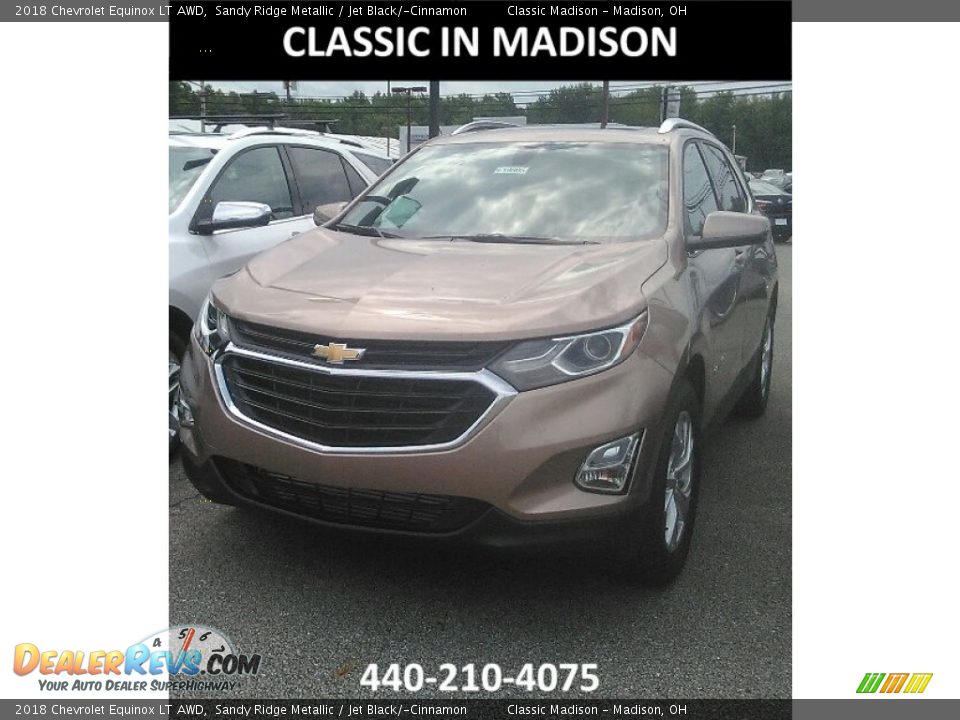 2018 Chevrolet Equinox LT AWD Sandy Ridge Metallic / Jet Black/­Cinnamon Photo #1