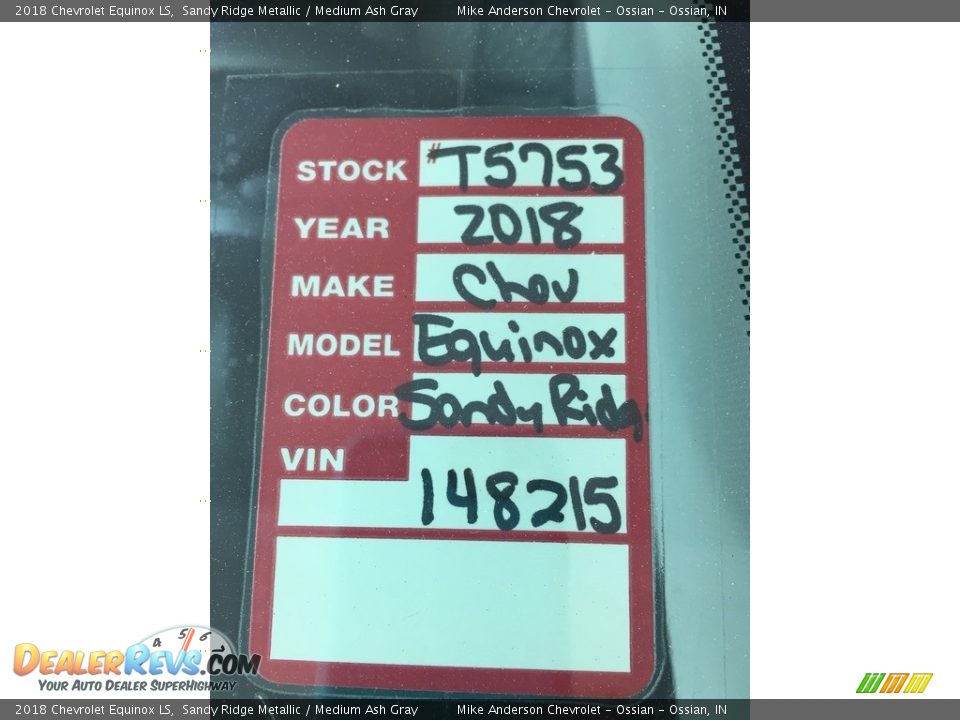 2018 Chevrolet Equinox LS Sandy Ridge Metallic / Medium Ash Gray Photo #19