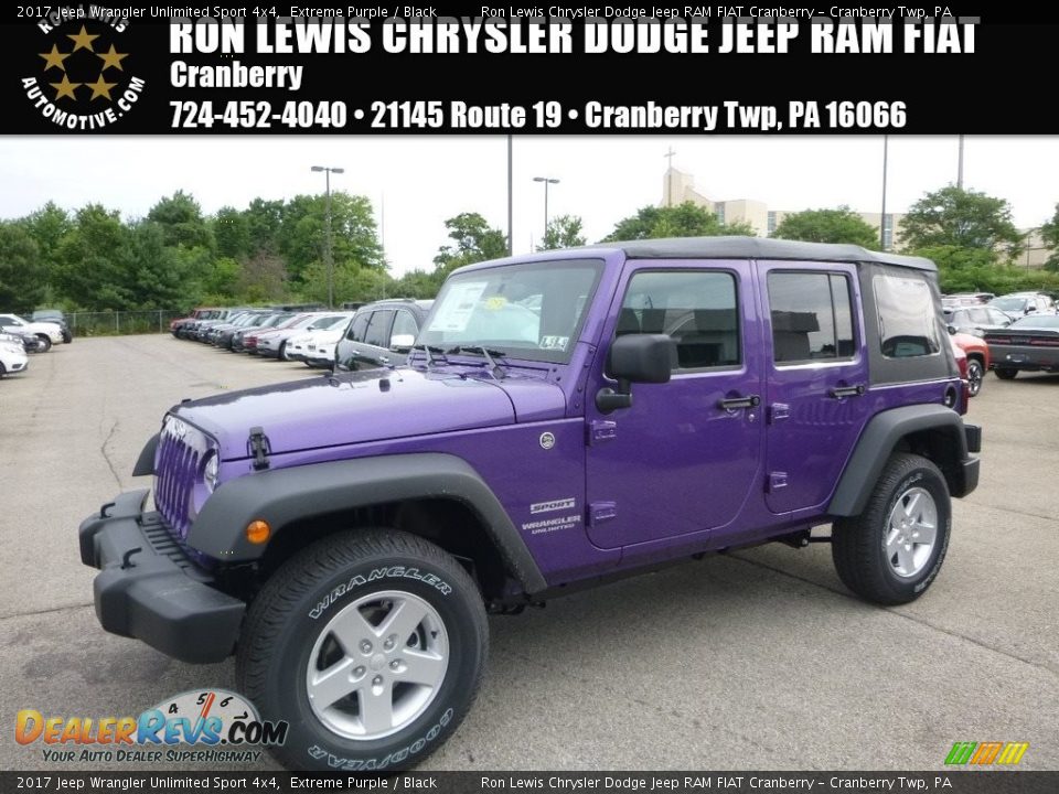 2017 Jeep Wrangler Unlimited Sport 4x4 Extreme Purple / Black Photo #1