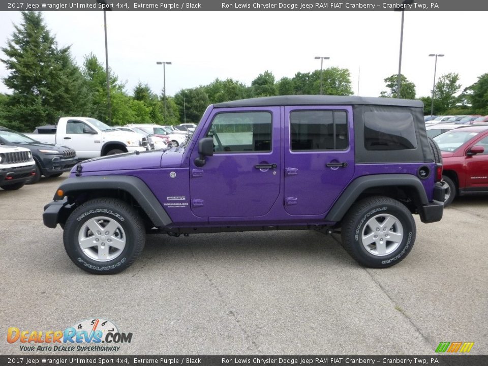 2017 Jeep Wrangler Unlimited Sport 4x4 Extreme Purple / Black Photo #2