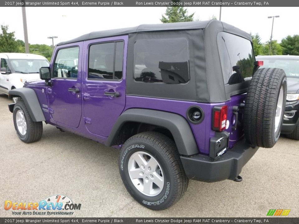 2017 Jeep Wrangler Unlimited Sport 4x4 Extreme Purple / Black Photo #3