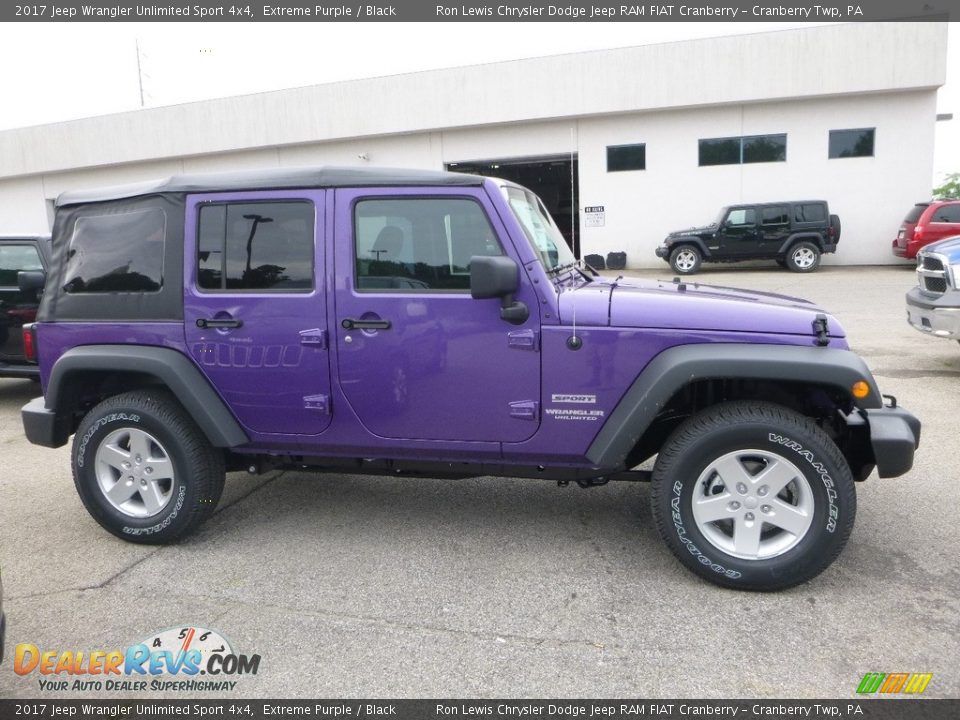 2017 Jeep Wrangler Unlimited Sport 4x4 Extreme Purple / Black Photo #6