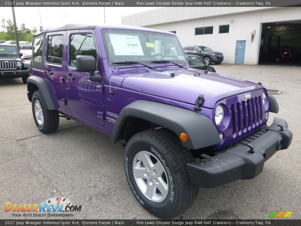 2017 Jeep Wrangler Unlimited Sport 4x4 Extreme Purple / Black Photo #7