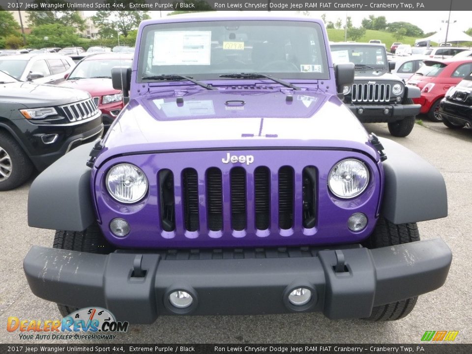 2017 Jeep Wrangler Unlimited Sport 4x4 Extreme Purple / Black Photo #8