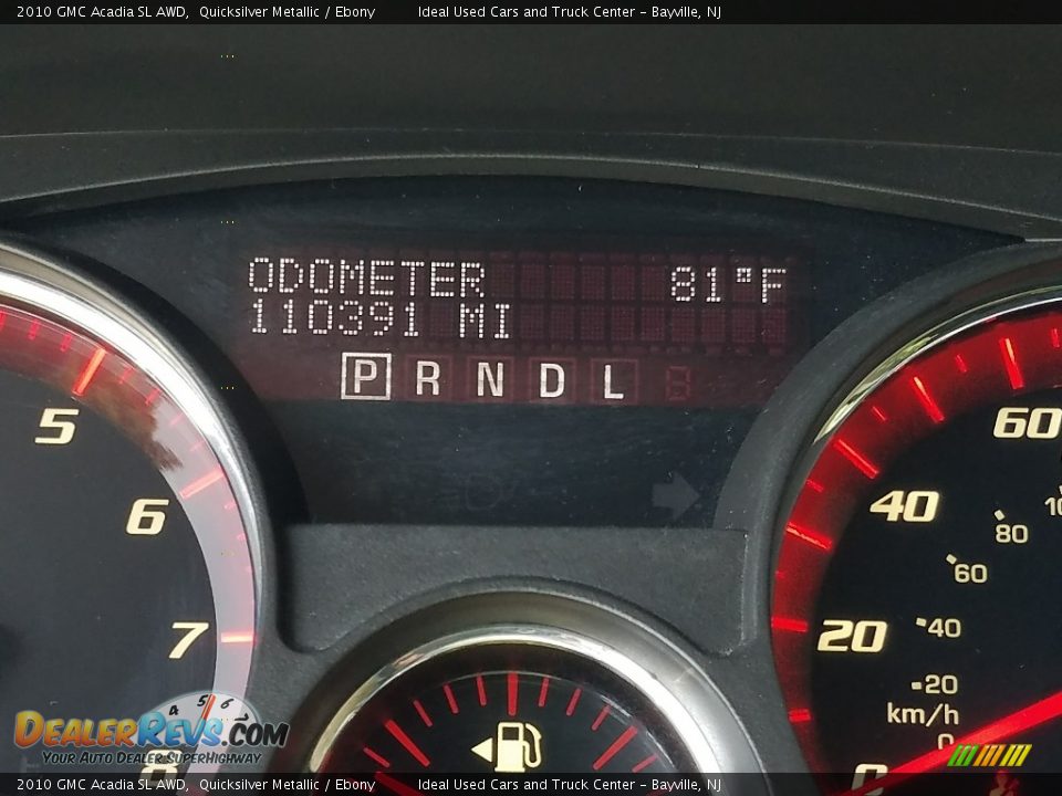 2010 GMC Acadia SL AWD Quicksilver Metallic / Ebony Photo #15