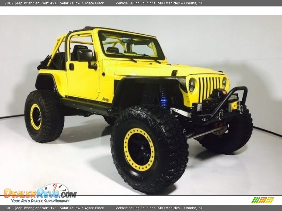 2002 Jeep Wrangler Sport 4x4 Solar Yellow / Agate Black Photo #1