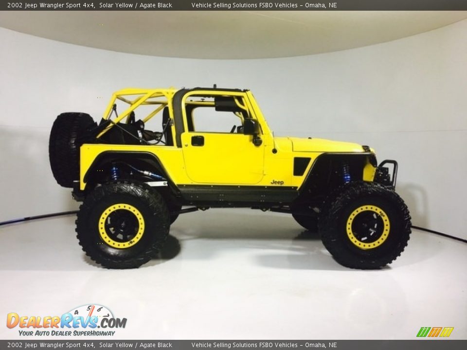 2002 Jeep Wrangler Sport 4x4 Solar Yellow / Agate Black Photo #3