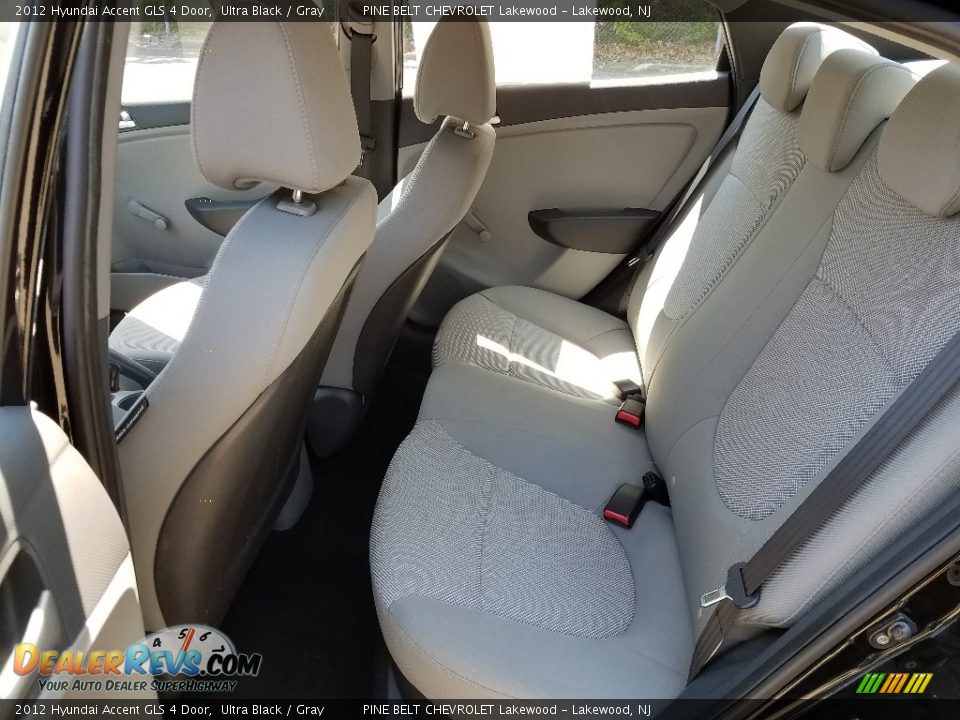 2012 Hyundai Accent GLS 4 Door Ultra Black / Gray Photo #11