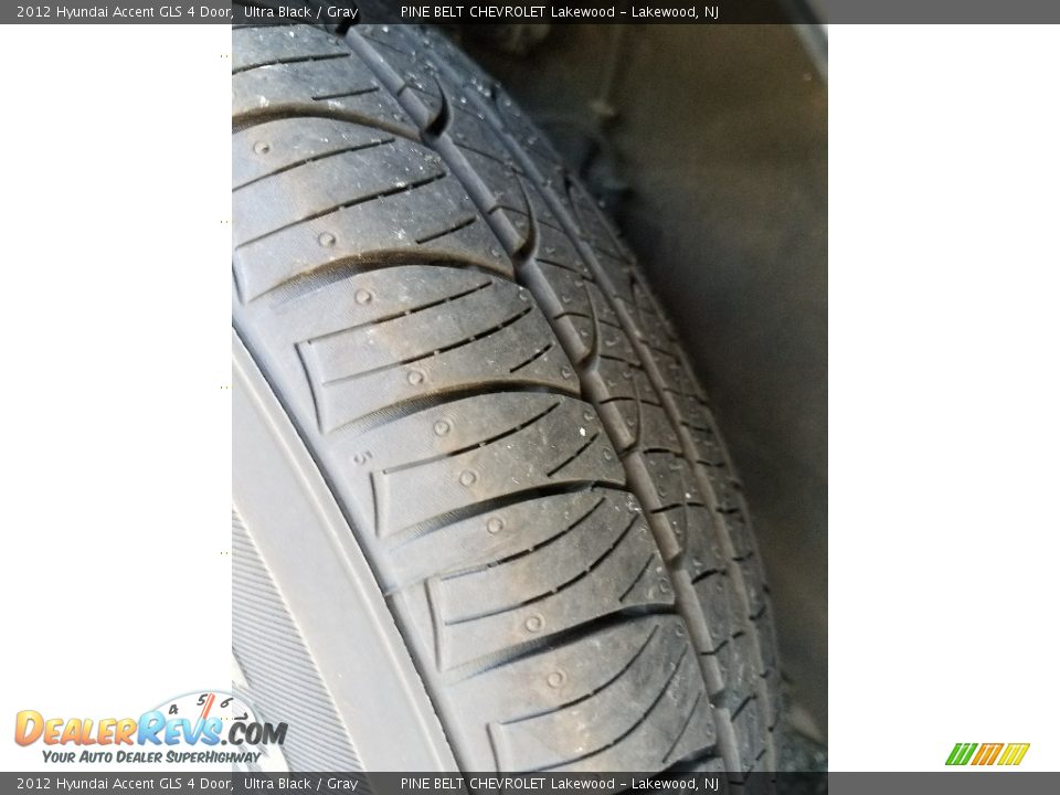 2012 Hyundai Accent GLS 4 Door Ultra Black / Gray Photo #19