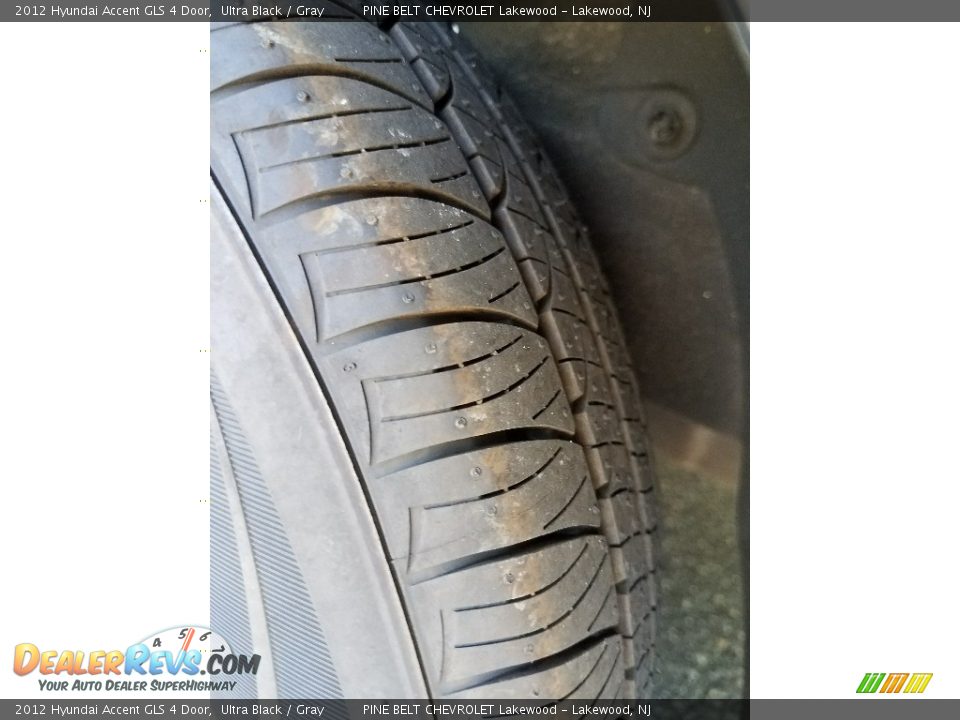 2012 Hyundai Accent GLS 4 Door Ultra Black / Gray Photo #20