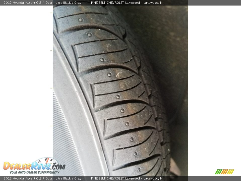 2012 Hyundai Accent GLS 4 Door Ultra Black / Gray Photo #23