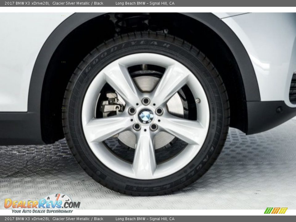 2017 BMW X3 xDrive28i Glacier Silver Metallic / Black Photo #8
