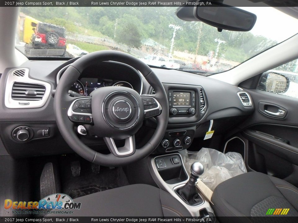 Black Interior - 2017 Jeep Compass Sport Photo #13