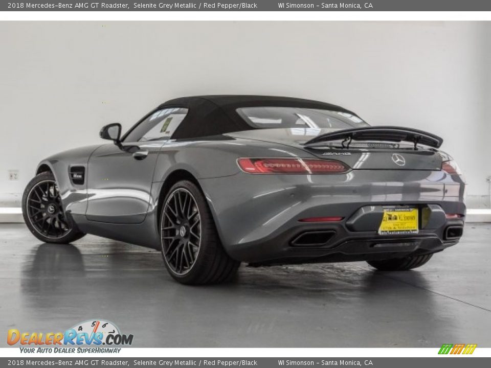 2018 Mercedes-Benz AMG GT Roadster Selenite Grey Metallic / Red Pepper/Black Photo #10