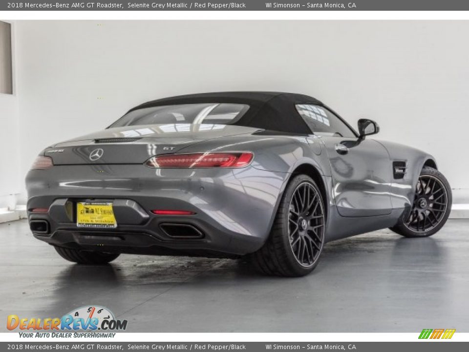 2018 Mercedes-Benz AMG GT Roadster Selenite Grey Metallic / Red Pepper/Black Photo #21