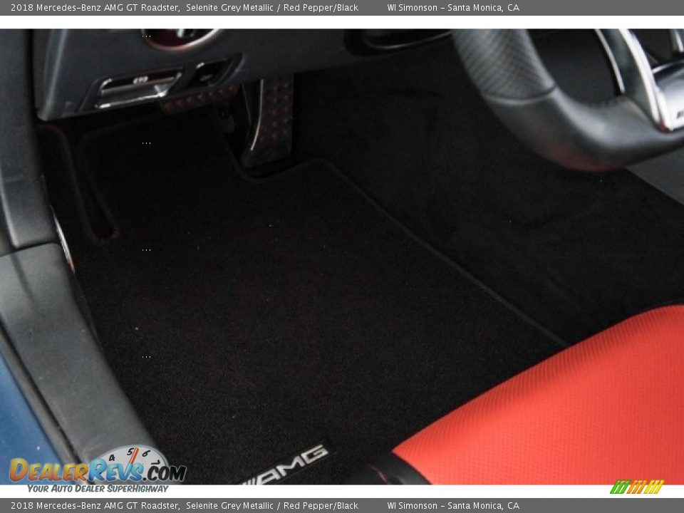 2018 Mercedes-Benz AMG GT Roadster Selenite Grey Metallic / Red Pepper/Black Photo #23
