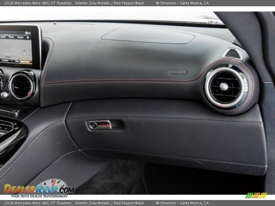 2018 Mercedes-Benz AMG GT Roadster Selenite Grey Metallic / Red Pepper/Black Photo #28