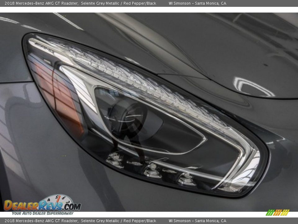 2018 Mercedes-Benz AMG GT Roadster Selenite Grey Metallic / Red Pepper/Black Photo #32