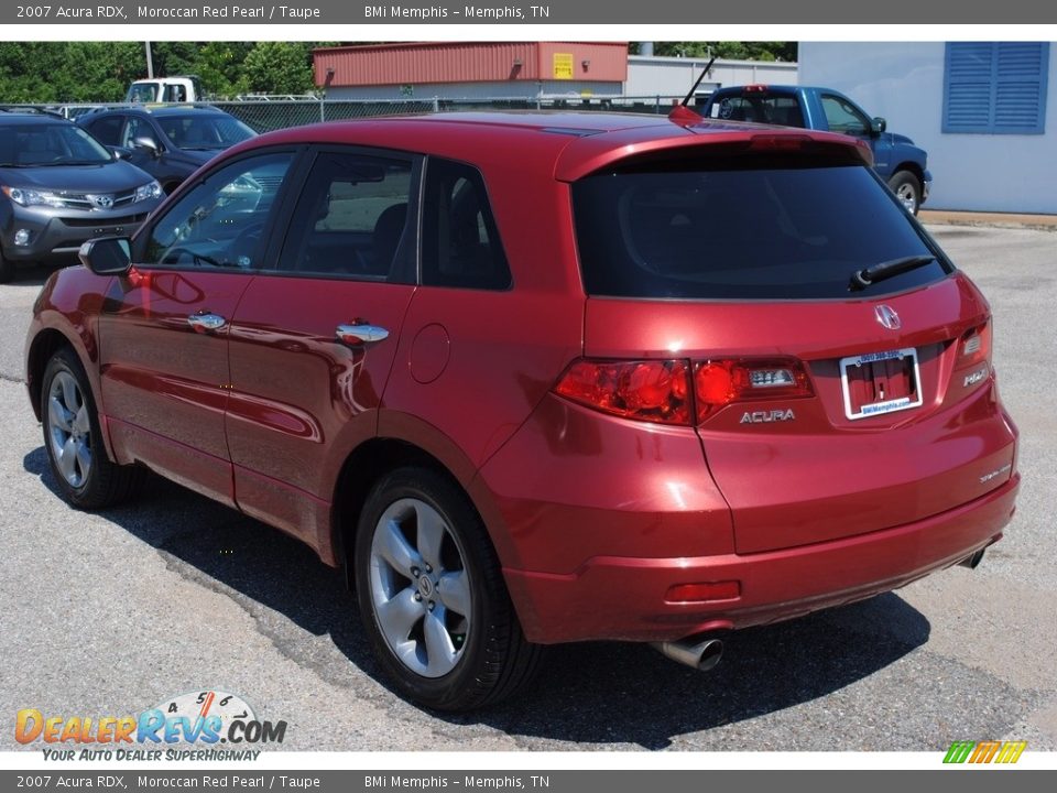 2007 Acura RDX Moroccan Red Pearl / Taupe Photo #3