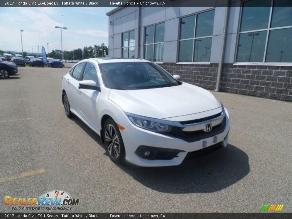 2017 Honda Civic EX-L Sedan Taffeta White / Black Photo #1