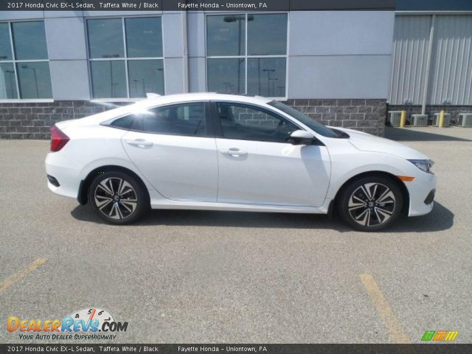 2017 Honda Civic EX-L Sedan Taffeta White / Black Photo #2