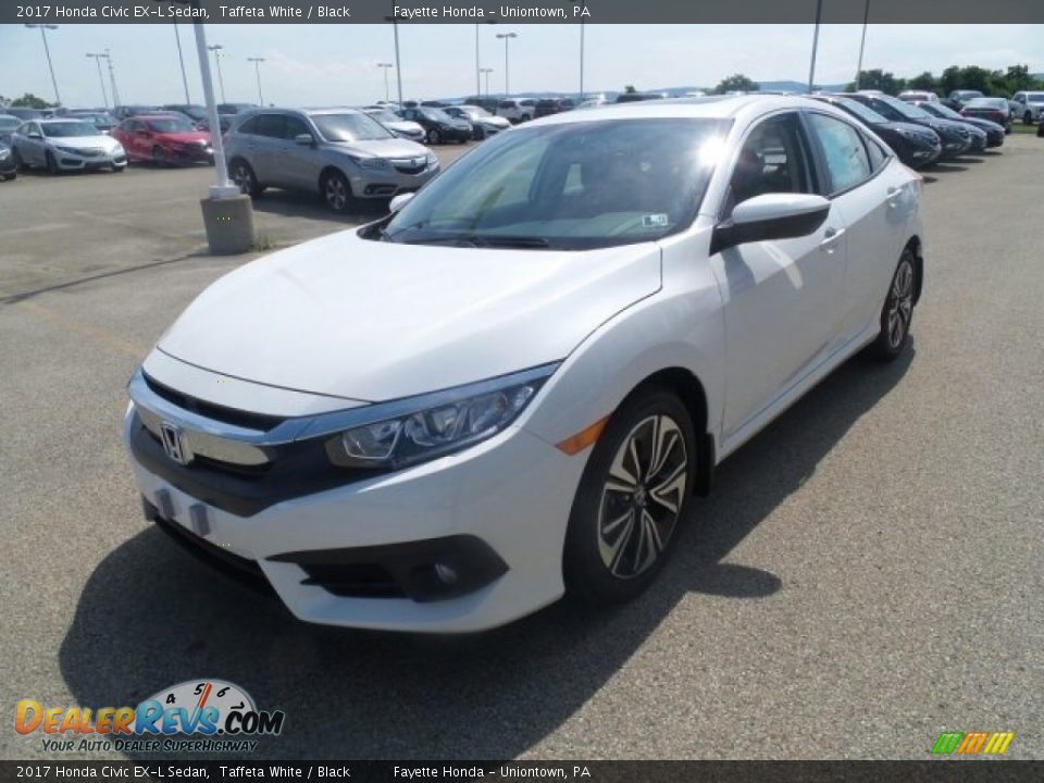 2017 Honda Civic EX-L Sedan Taffeta White / Black Photo #5