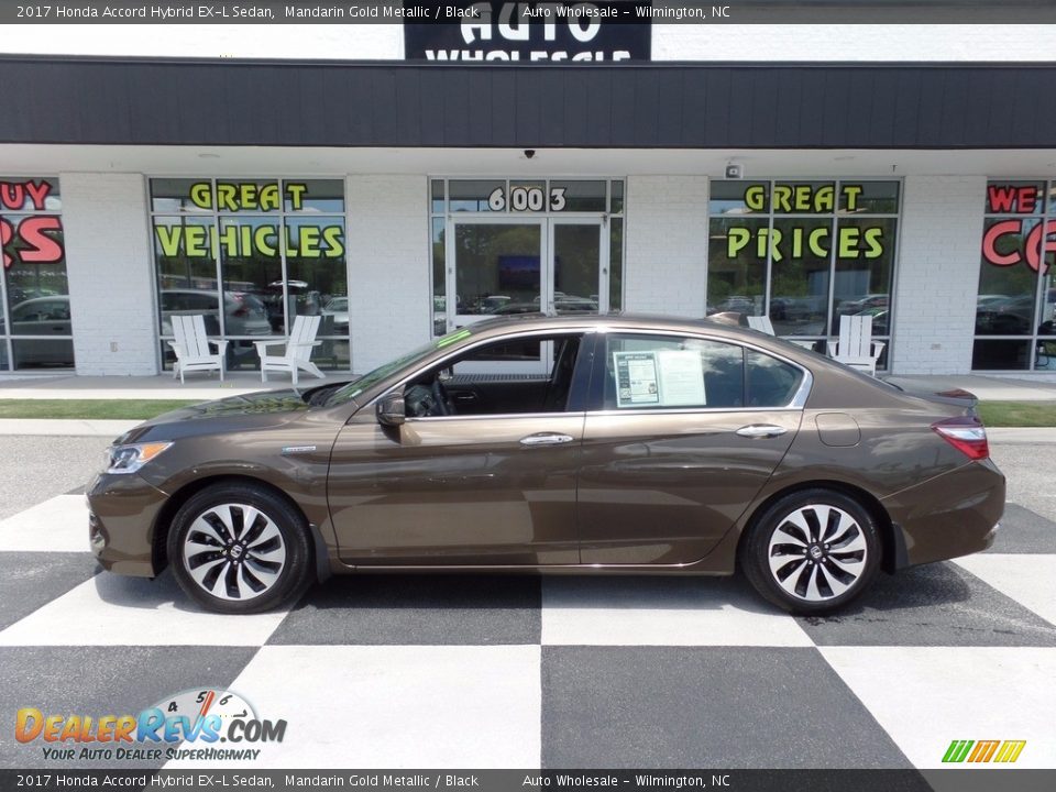 2017 Honda Accord Hybrid EX-L Sedan Mandarin Gold Metallic / Black Photo #1