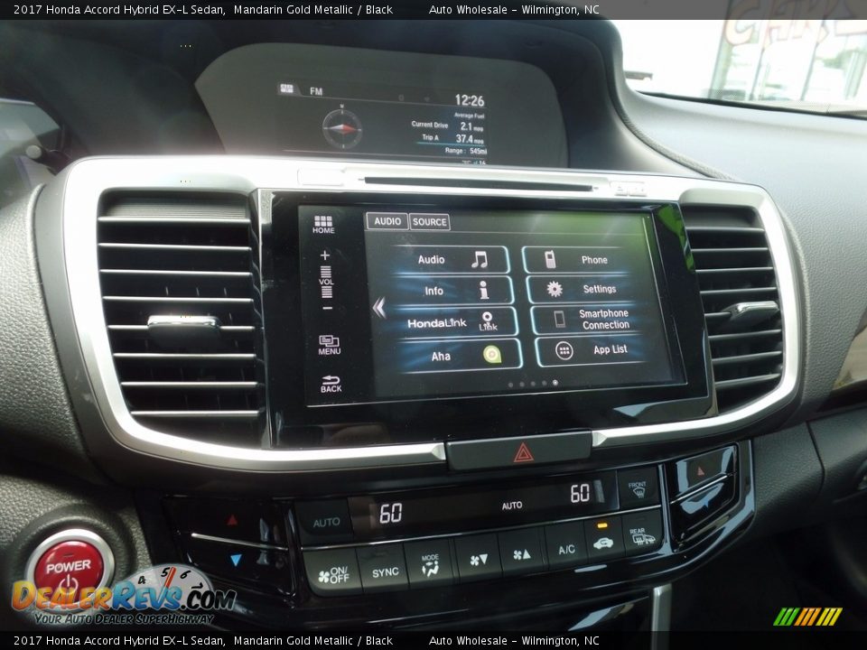 2017 Honda Accord Hybrid EX-L Sedan Mandarin Gold Metallic / Black Photo #17