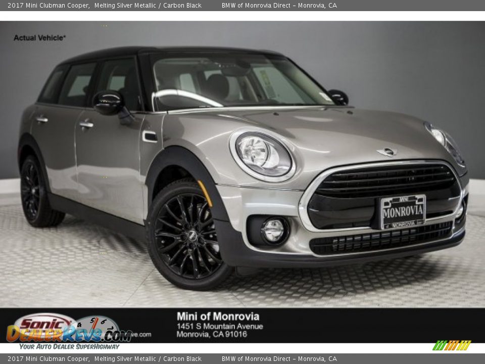 2017 Mini Clubman Cooper Melting Silver Metallic / Carbon Black Photo #1