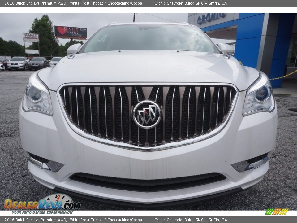 2016 Buick Enclave Premium AWD White Frost Tricoat / Choccachino/Cocoa Photo #2